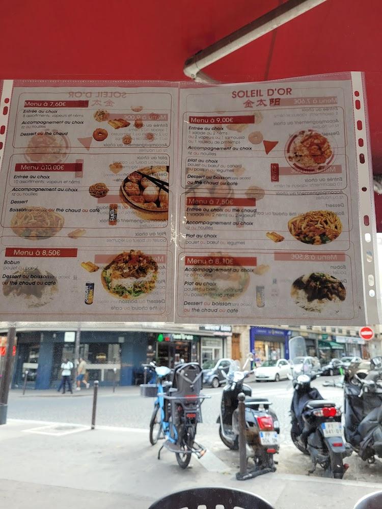 Soleil d'Or - Menu Image 1